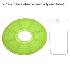 6pcs 10 Inch Folding Hanging Paper Lanterns Medium Lampshade Green