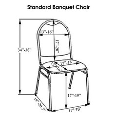 YCC Linens – 6 Pack Polyester Banquet Chair Covers, Slip Covers for Weddings