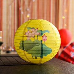12Inch Printed Flower Round Chinese Paper Lanterns Birthday Wedding Decor Craft