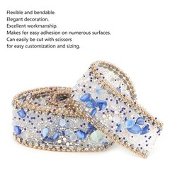 2.5cm DIY Mesh Wrap Roll Crystal Rhinestones Chain Trim Ribbon