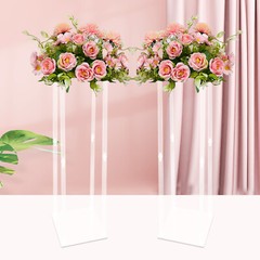 2PCS 39″ Acrylic Flower Stand Column Vase Centerpieces Clear Wedding Decoration