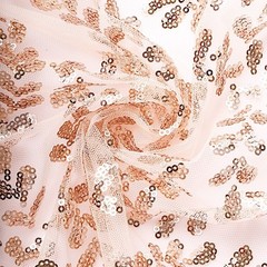 8ft x 8ft Rose Gold Tulle Backdrop CURTAIN Drape Panel Embroidered Sequins Event