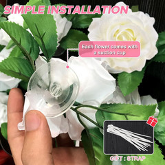 Elegant Wedding Car Decoration Kit with Floral Garland and Satin Bows