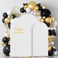 White Spandex Stretchy Wedding Arch Covers 6FT 6.6FT 7.2FT Fitted Arch Stand