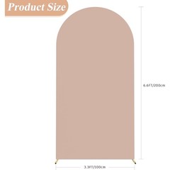 Charming 6.6FT Nude Spandex Arch Cover – Perfect for Weddings & Parties