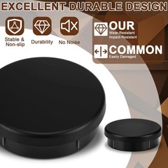 24 Pack 1-1/4″ Wrought Iron Chair Leg Caps Heavy Duty Nylon Furniture Pads Round