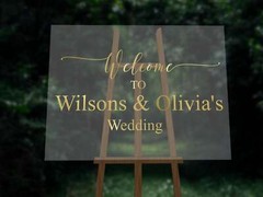 Acrylic 3D Welcome Wedding Horizontal Signage – Style 1