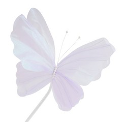 2 Pack Realistic Artificial Butterfly Decoration with Standing Base for Wedding