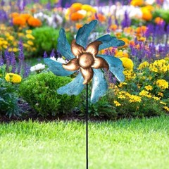 Spinner Landscape Ornament for Outdoor Courtyard Yard Lawn Pinwheel Decor