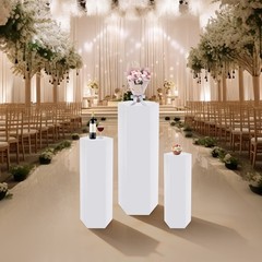3Pcs Acrylic Display Stand Cake Flower Pedestal Stand For Party Wedding Retail