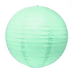 Mudra Crafts 12 Inch Round Chinese Mint Paper Lanterns Hanging Decor | 10 PCs…