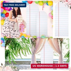 Breling 6.7ft Back to School Decoration Notebook Paper Arch Backdrop Cover Fitte