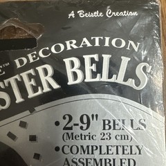 VTG 1998 Beistle Westminster Wedding Bell Art Tissue Decor 9 In Black