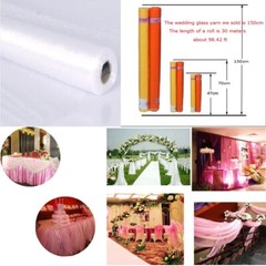 32.8Yards Bridal Wedding Draping Decoration Glass Yarn Glass Yarn Cloth 59” Wid