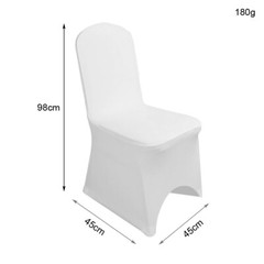 100 Flat Arched Front Covers Slip Spandex Chair Cover Wedding Party Decor Xmas