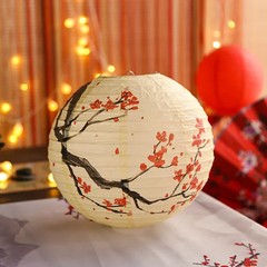 12Inch Printed Flower Round Chinese Paper Lanterns Birthday Wedding Decor Craft