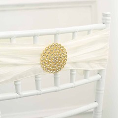 3 in Metal Rhinestones Flower Brooch Chair SASH PIN Party Events Decorations