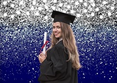 7x5ft Royal Blue Backdrop for Party Graduation Photo Backdrop Birthday Wedding P
