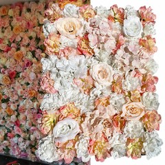 Artificial Silk Flower Wall Panel Floral Backdrop Party Wedding Decoration 5PCS