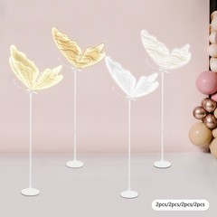 Gold, White/Pure White Decor Lamp 2PCS Butterfly Floor Lamp LED Ambient Light