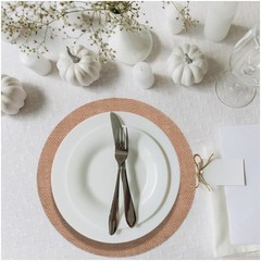 Burlap Round Placemats – 12″ Diameter Burlap Circle Rustic Table Decorations …