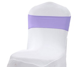 100 Spandex Stretch Chair Cover Sashes Bow for Wedding Party(Lavender)~FREE SHIP