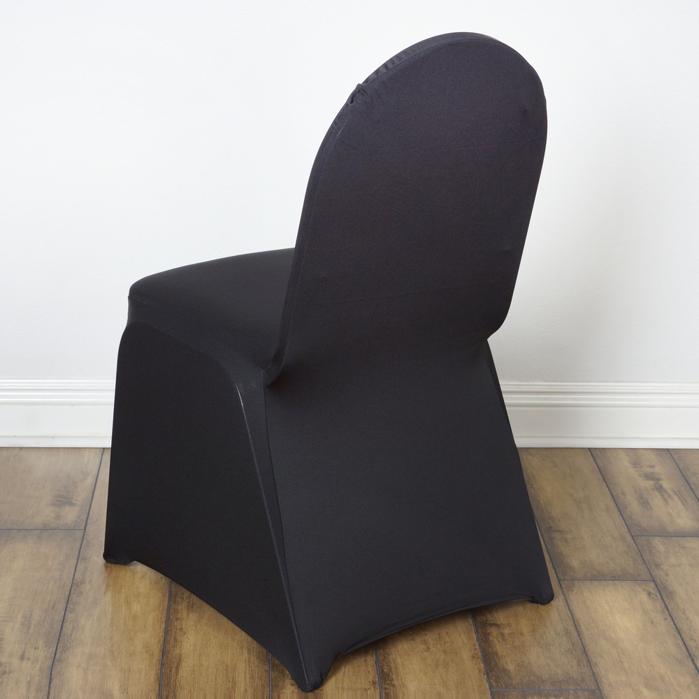 10 Black Spandex Fitted Banquet Chair Covers Wedding Party Reception Decorations