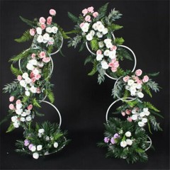 Set of 2 Oversized Round Wedding Arch Backdrop Metal Hoop Floral Stand Party Dec