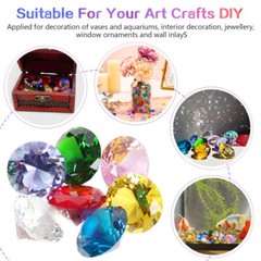 100pcs plastic gems Simulation clear acrylic s Colorful