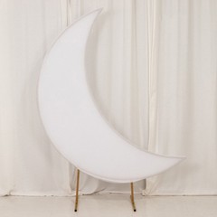 6.5 ft WHITE Spandex Crescent Moon Wedding Arch Cover Party Events Decorations