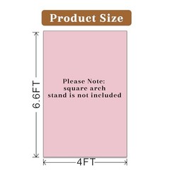 Square Arch Backdrop Covers 6.6FT x 4FT Spandex Fitted Stretchy 6.6*4FT Pink