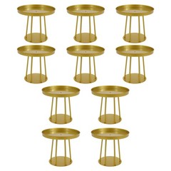 10Pcs Circular Flower Stands 5.91inch Tall Gold Flower Stand for Wedding Decor