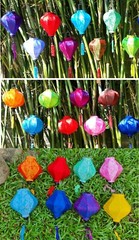 Set 16 pcs of Vietnamese silk lanterns 22cm for home decoration – events decor