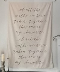 Style Me Pretty Backdrop 54” X84” WEDDING Anniversary “ All The Walks We Have..”