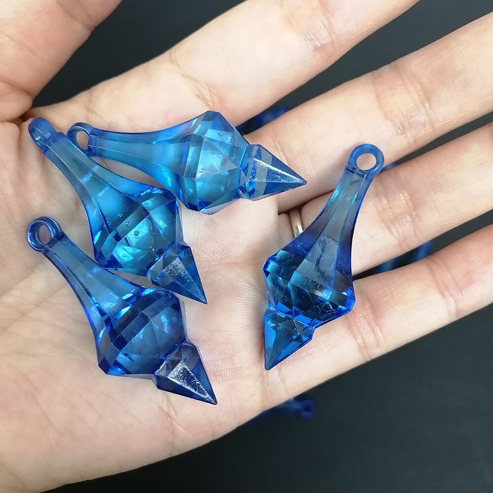 30Pcs 18*46mm Hanging Pendant Diamond Drop Chandelier Acrylic Crystal Bead Home
