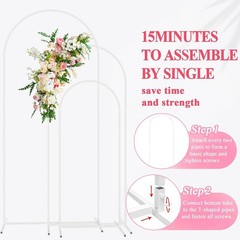 Water-Resistant Wedding Arch Stand Set of 3 – Stylish 6FT, 5FT, 4FT Options