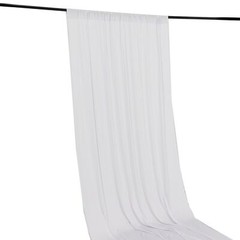 5 ft x 10 ft WHITE 4-Way Stretch Spandex Divider Backdrop Curtain Party Wedding