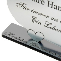 Silver Wedding Gift 25 Years Marriage Anniversary Silver Wedding Decoration Heart 10cm