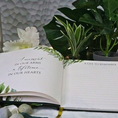 Portiche All-In-One Funeral Guest Book Set Memorial Guestbook Funeral Register
