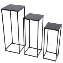 3Pcs Metal Stand Wedding Decoration Road Lead Flower Centerpiece Column Set