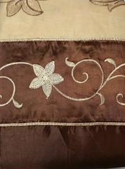 Fancy Collection Embroidery Curtain Set 1 Panel Drapes with Backing & Valance…