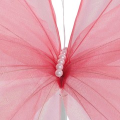 Giant 3-head Artificial Butterfly Decorations, for Wedding, White, Pink, Purple