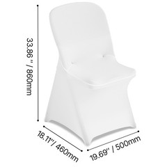 Uimoso30PCS White Stretch Spandex Chair Covers for Weddings, Parties, and Dining