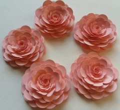 Camellias Paper Flowers 3-D Handcrafted DIY Wedding Party Decor Craft Frames