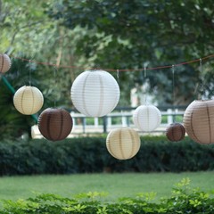 8 pcs ASSORTED Sizes Hanging Paper Lanterns Wedding Party Events Decorations