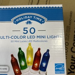 CHRISTMAS LIGHTS:50 LED Multi-Color Wedding Beautiful Save Energy White Wire NEW