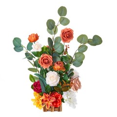 VEVOR Freestanding Flower Arrangements Wedding Orange Floral Centerpieces 4 Pcs