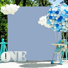 Dusty Blue Arch Cover Square Wedding Arch Cover 6.6FTx6.6FT Spandex Backdrop …