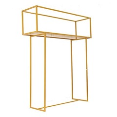 48″ GOLD Metal Rectangular Top FLOWER STAND Centerpiece Party Events Decorations