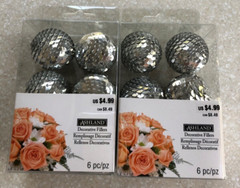 Ashland Silver Sequin 6-Piece Ball Decorative Filler – 2 Boxes